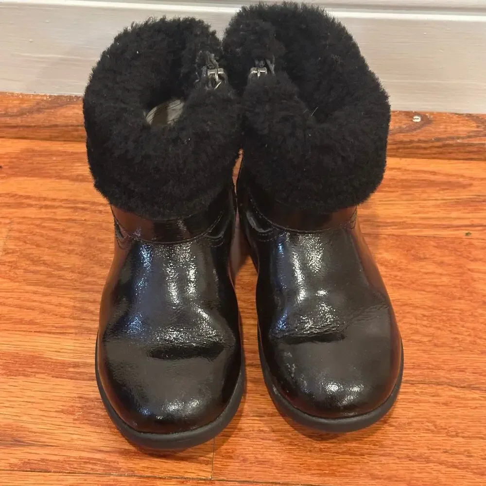 UGG Gemma patent leather boot sz 8.5 Black Patent Leather Uggs